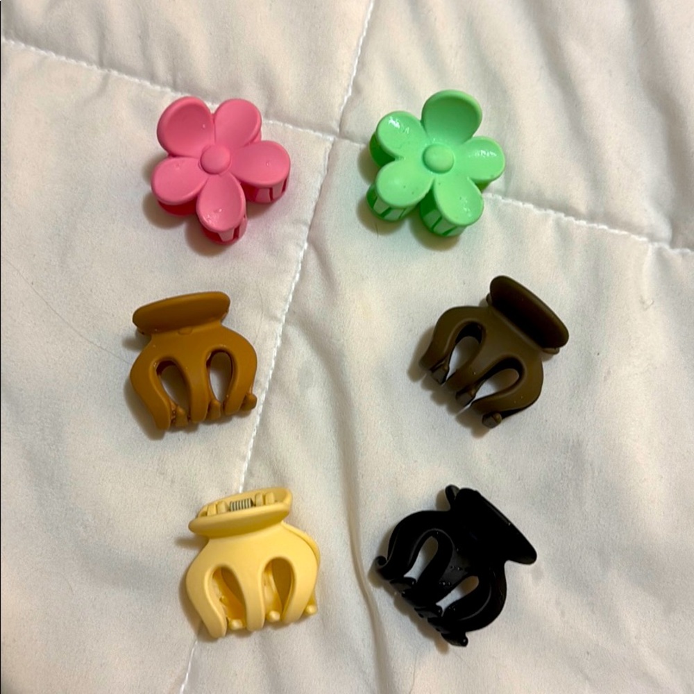 Variety of small hair clips